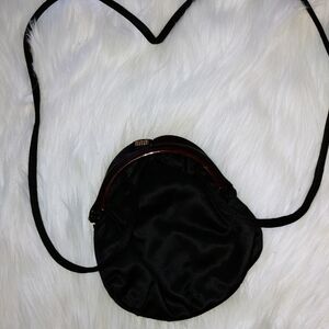 Vintage 60's Clemente Black Satin Bag